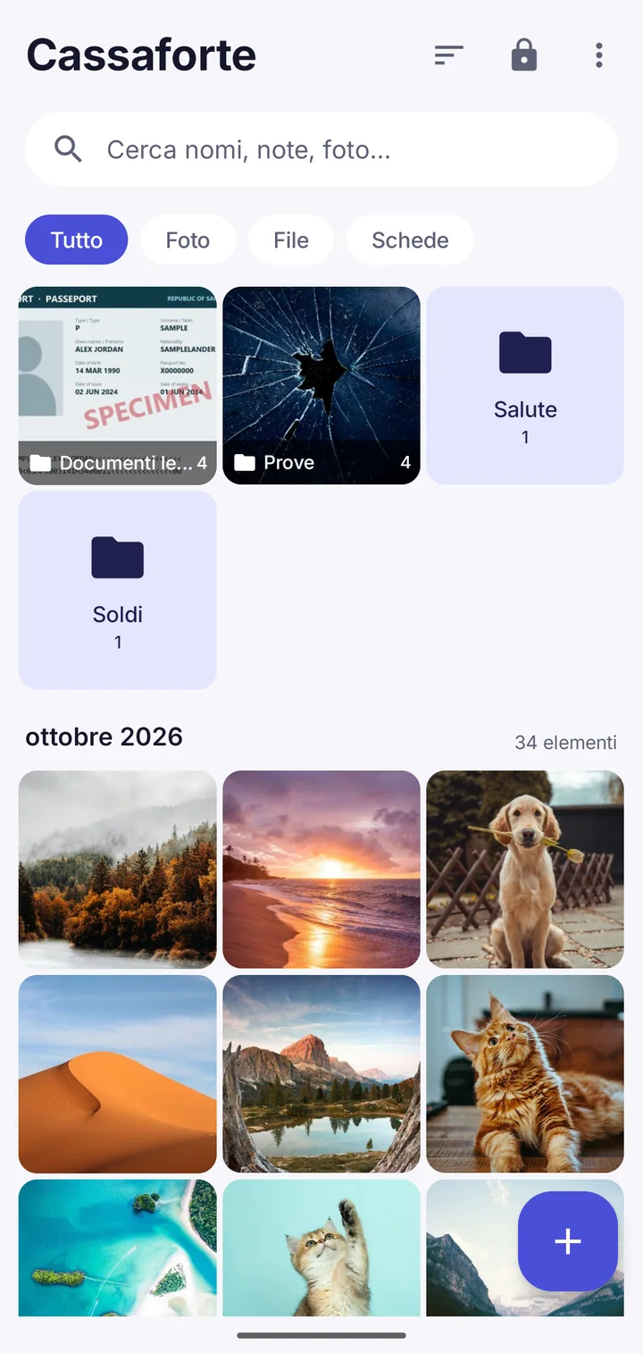 Una cassaforte pronta per il backup