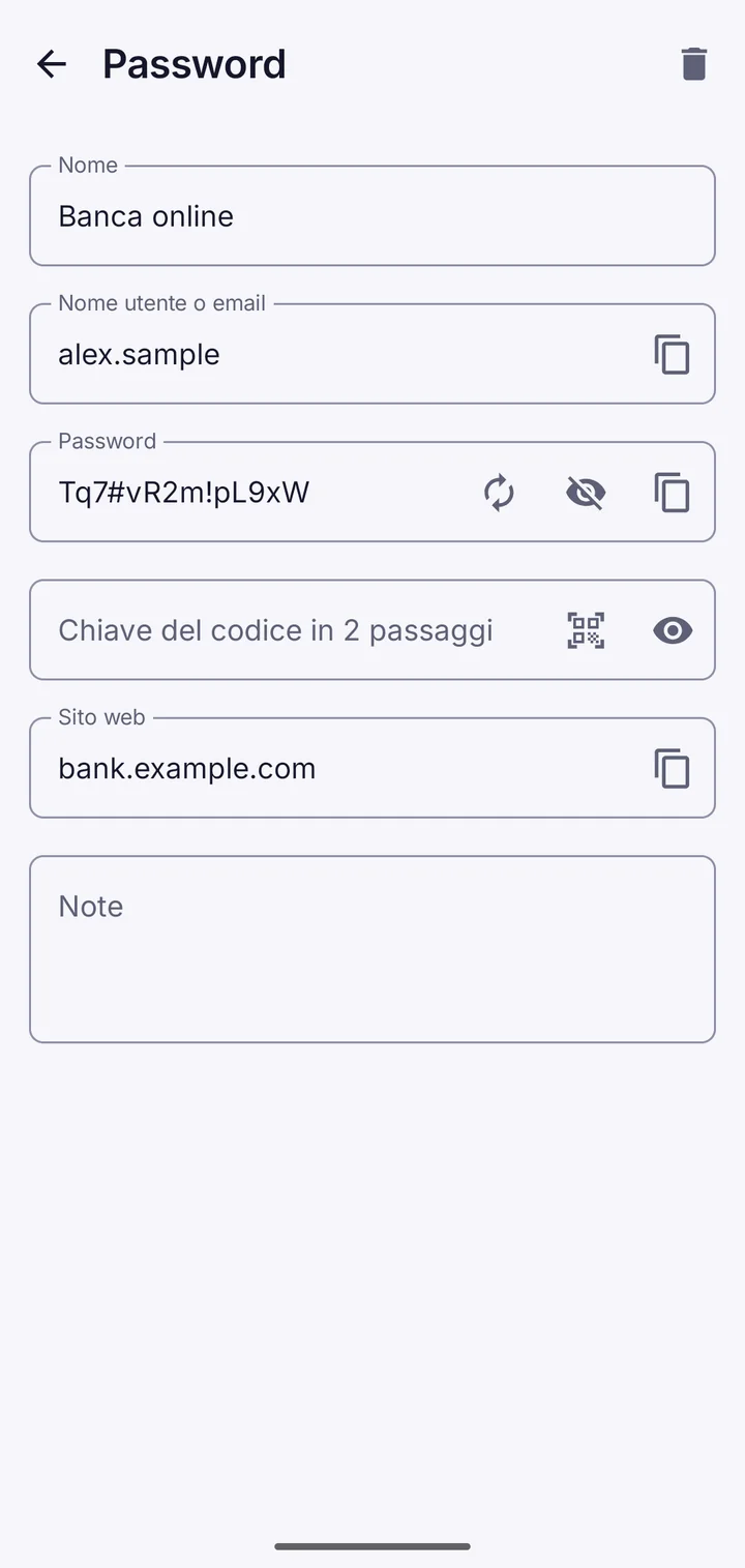 Vault This che mostra password